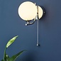 Cradle 1 Light Wall Light - Polished Chrome Opal Glass