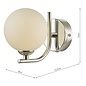 Cradle 1 Light Wall Light - Polished Chrome Opal Glass