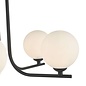 Cradle 5 Light Semi Flush Ceiling Light - Matt Black Opal Glass