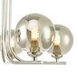 Cradle 5 Light Semi Flush Ceiling Light - Polished Chrome Smoked Glass