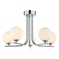 Cradle 5 Light Semi Flush Ceiling Light - Polished Chrome Opal Glass