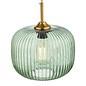 Demarius 1 Light Pendant Light - Green Glass Bronze Detail