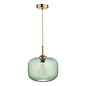 Demarius 1 Light Pendant Light - Green Glass Bronze Detail