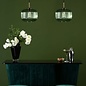 Demarius 1 Light Pendant Light - Green Glass Bronze Detail