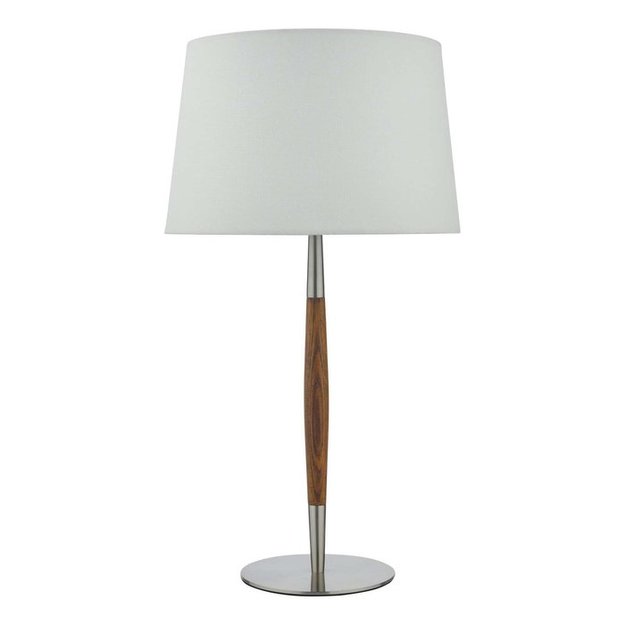 Detroit Table Lamp - Satin Nickel Walnut Detail Base Only