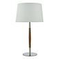 Detroit Table Lamp - Satin Nickel Walnut Detail Base Only