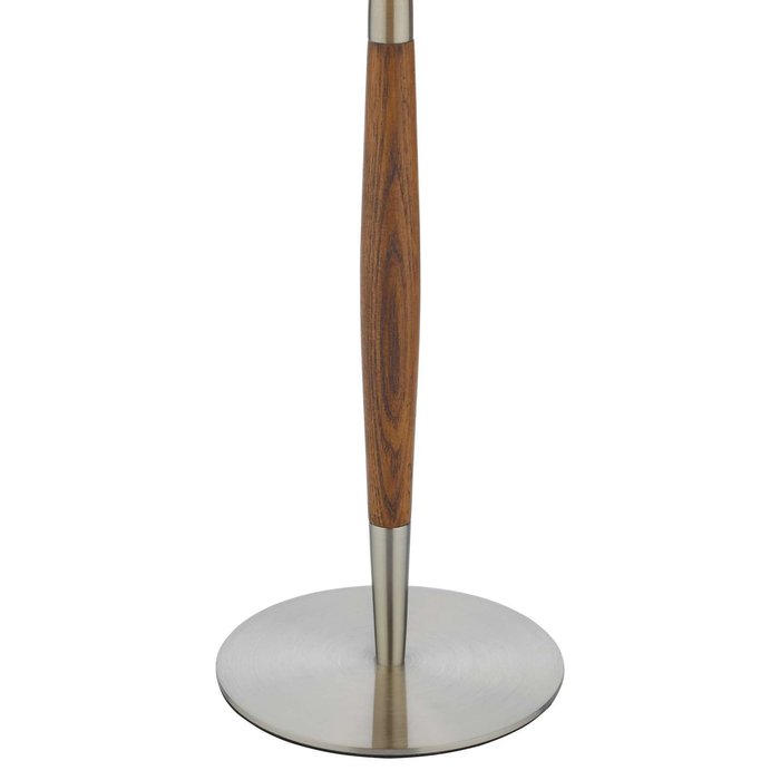 Detroit Table Lamp - Satin Nickel Walnut Detail Base Only