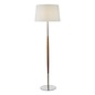 Detroit Floor Lamp - Satin Nickel Walnut Detail Base Only