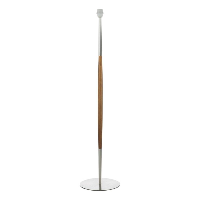 Detroit Floor Lamp - Satin Nickel Walnut Detail Base Only