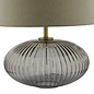 Edmond Table Lamp - Smoked Glass Antique Brass Detail With Shade