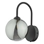 Eissa 1 Light Wall Light - Matt Black Smoked Glass