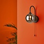 Eissa 1 Light Wall Light - Matt Black Smoked Glass