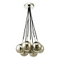 Elpis 7 Light Cluster Pendant Light - Polished Chrome Smoked Glass