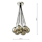 Elpis 7 Light Cluster Pendant Light - Polished Chrome Smoked Glass