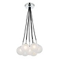 Elpis 7 Light Cluster Pendant Light - Polished Chrome Opal Glass