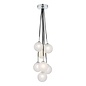 Elpis 7 Light Cluster Pendant Light - Polished Chrome Opal Glass