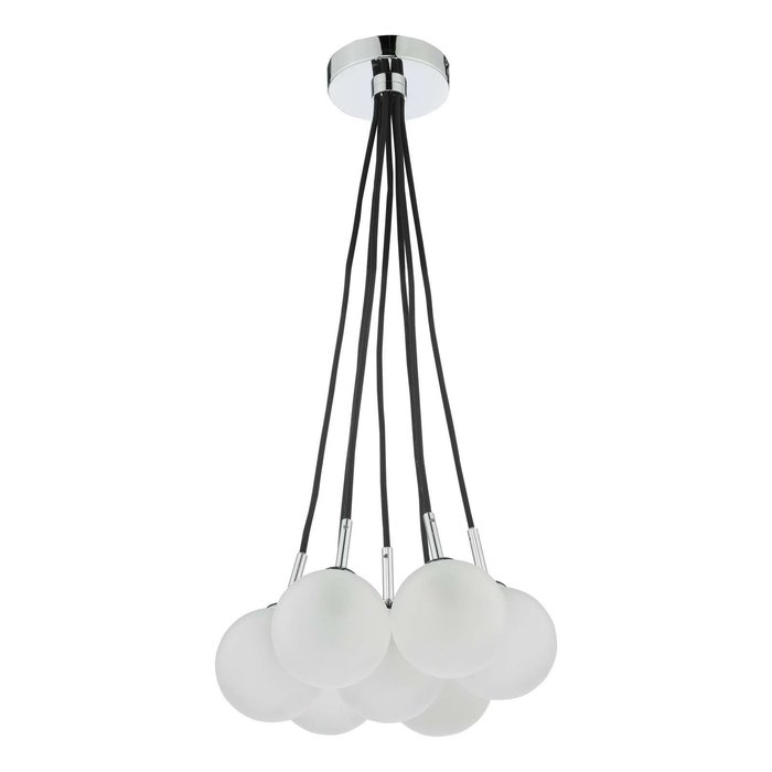 Elpis 7 Light Cluster Pendant Light - Polished Chrome Opal Glass