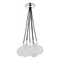 Elpis 7 Light Cluster Pendant Light - Polished Chrome Opal Glass