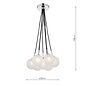 Elpis 7 Light Cluster Pendant Light - Polished Chrome Opal Glass