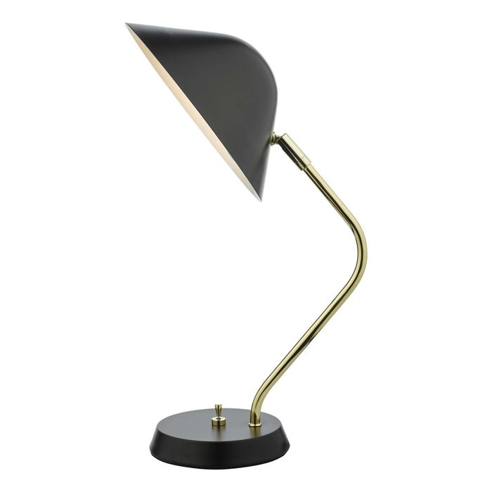 Erna 1 Light Table Lamp - Polished Brass Satin Black