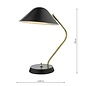 Erna 1 Light Table Lamp - Polished Brass Satin Black