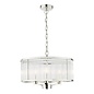 Eveyln 3 Light Pendant Light - Polished Nickel Glass