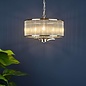 Eveyln 3 Light Pendant Light - Polished Nickel Glass