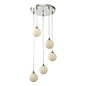 Federico 5 Light Cluster Pendant Light - Polished Chrome Opal Glass