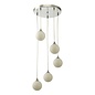 Federico 5 Light Cluster Pendant Light - Polished Chrome Opal Glass