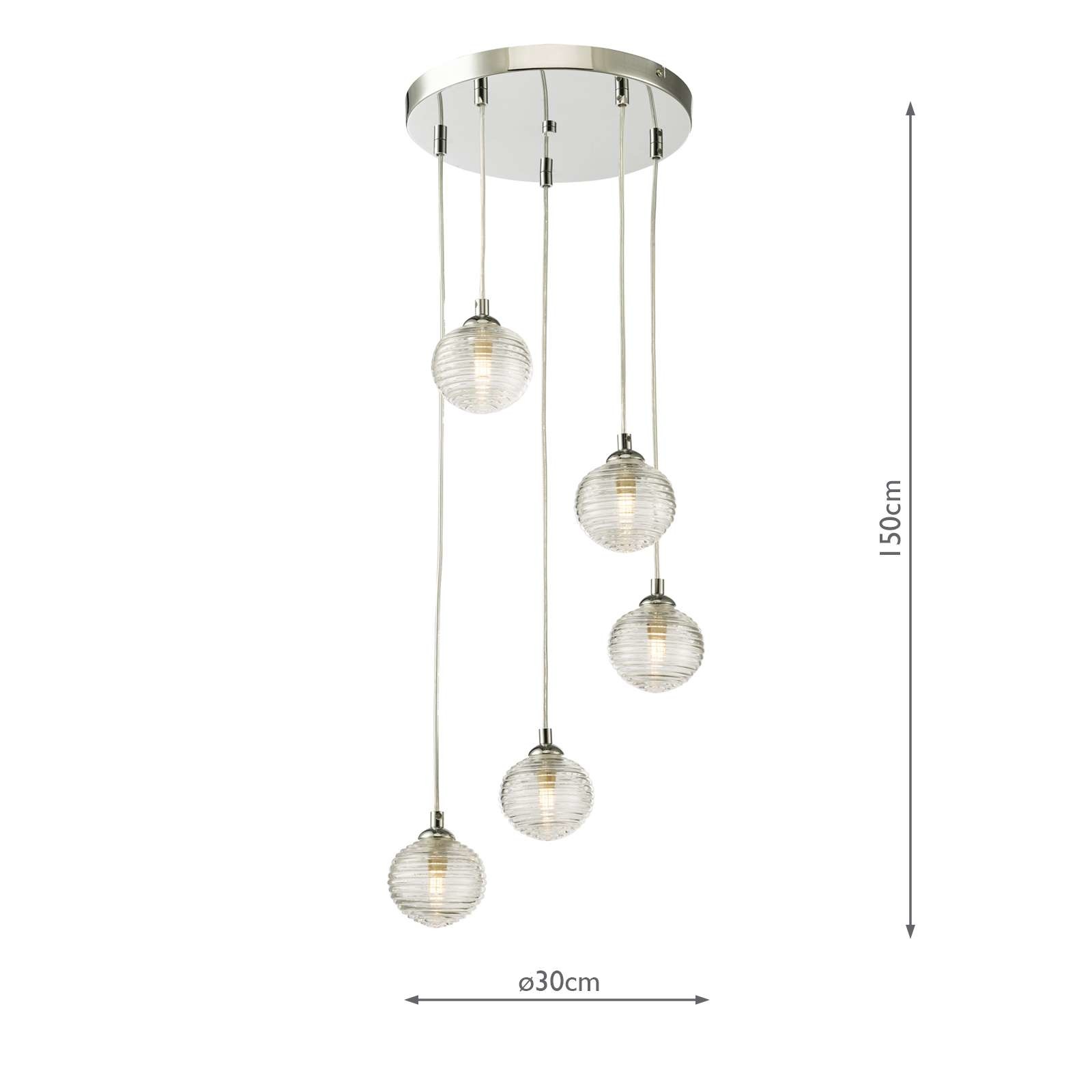 5 light outlet cluster pendant