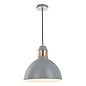 Frederick 1 Light Single Pendant Light - Grey Satin Copper