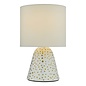 Glenda Ceramic Table Lamp - White With Shade (Twin Pack)