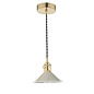 Hadano 1 Light Pendant Light - Natural Brass With Cashmere Shade