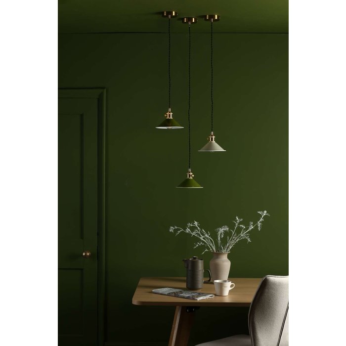 Hadano 1 Light Pendant Light - Natural Brass With Cashmere Shade