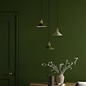 Hadano 1 Light Pendant Light - Natural Brass With Cashmere Shade