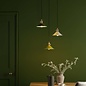 Hadano 1 Light Pendant Light - Natural Brass With Cashmere Shade