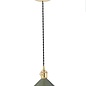 Hadano 1 Light Pendant Light - Natural Brass With Olive Green Shade