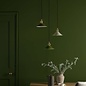 Hadano 1 Light Pendant Light - Natural Brass With Olive Green Shade
