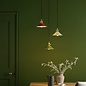 Hadano 1 Light Pendant Light - Natural Brass With Olive Green Shade