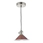 Hadano 1 Light Pendant Light - Antique Chrome With Umber Shade