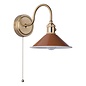 Hadano 1 Light Wall Light - Natural Brass With Umber Shade