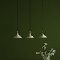 Hadano 3 Light Brass Suspension With Cashmere Shades