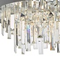 Halle 4 Light Flush Ceiling Light - Grey Shade Crystal