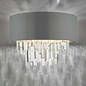 Halle 4 Light Flush Ceiling Light - Grey Shade Crystal