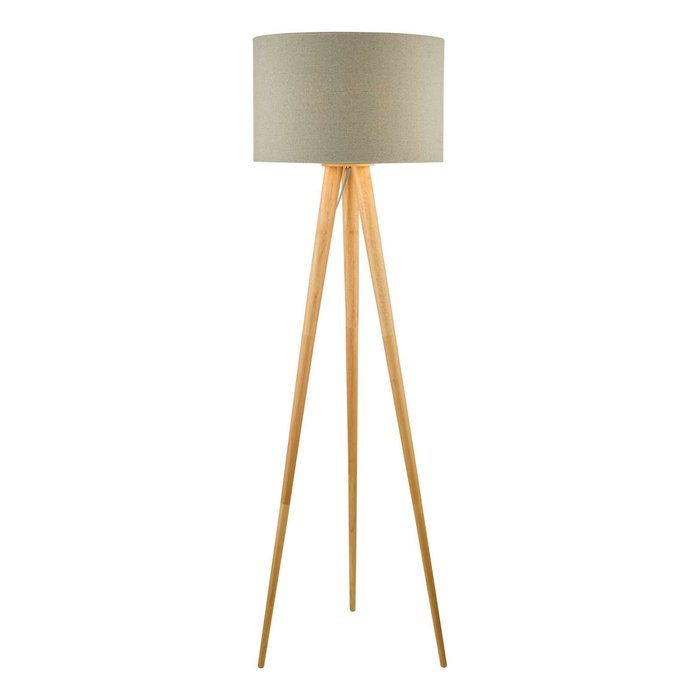 Ivor Tripod Floor Lamp - Light Oak Base Only