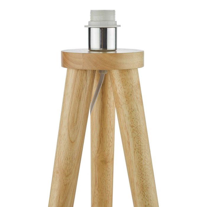 Ivor Tripod Floor Lamp - Light Oak Base Only