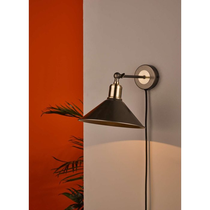 Jalen 1 Light Wall Light - Graphite Antique Brass