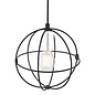 Javari 1 Light Pendant Light - Matt Black/Polished Chrome