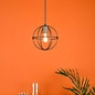 Javari 1 Light Pendant Light - Matt Black/Polished Chrome