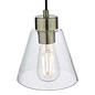 Jie 1 Light Pendant Light - Antique Brass Glass